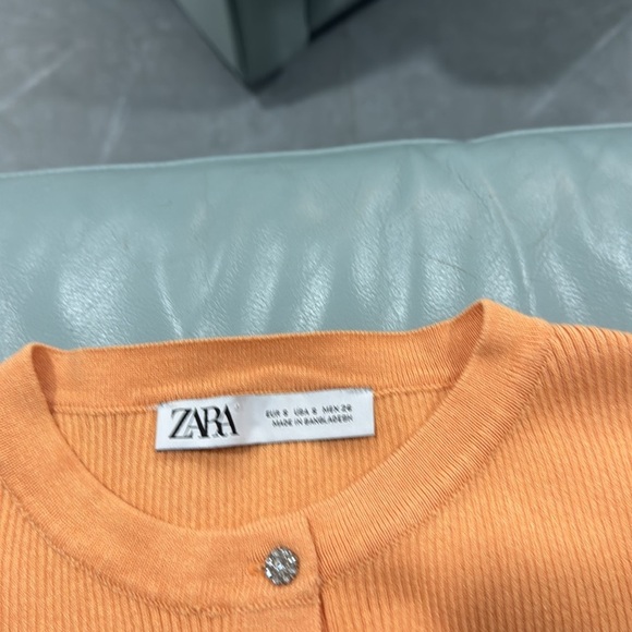 Zara Kids Orange Button-Up Shirt - Picture 2 of 5